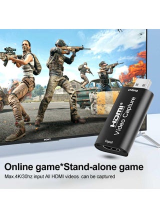 4K HDMI Video Capture Card, Cam Link Card Game Audio Adapter HDMI to USB 2.0 Record Capture Device for Streaming, Live Broadcasting, Video Conference, Teaching, Gaming - view 5